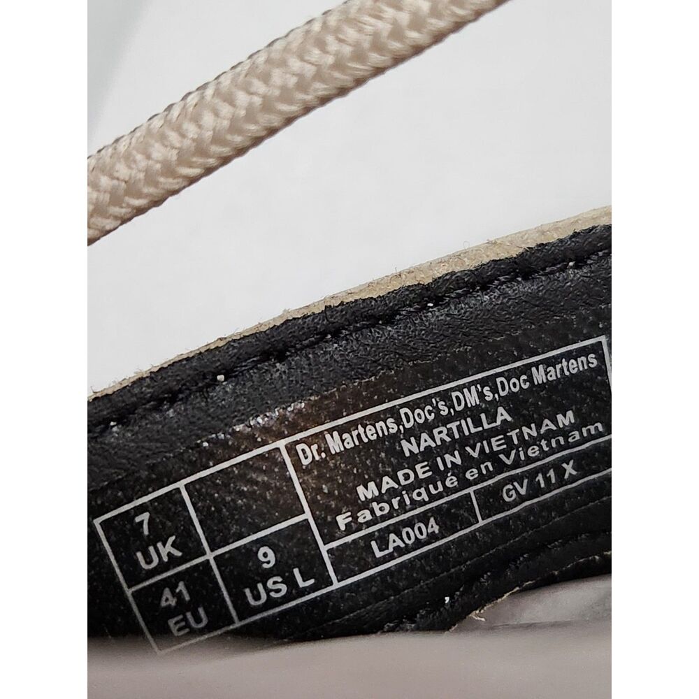 Dr. Martens Cream Leather Platform Sandals with Black Sole - Picture 9 of 12